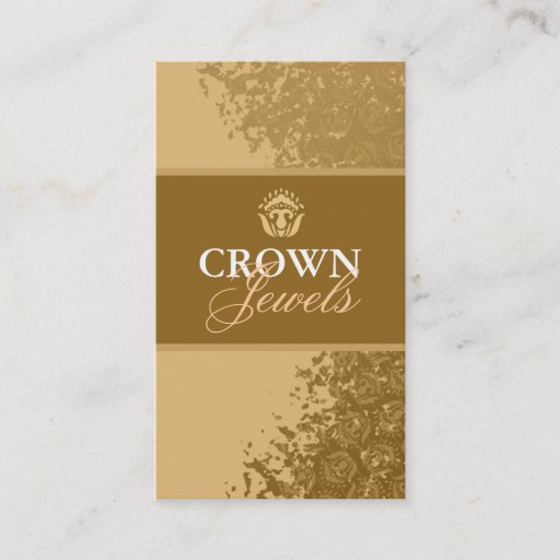 Customizable 311 CROWN JEWELS GOLD BUSINESS CARD TEMPLATE