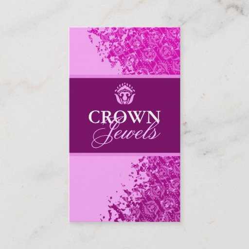 Customizable 311 CROWN JEWELS PURPLE BUSINESS CARD