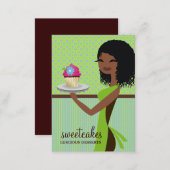 311 Cupcake Cutie Blue Green Business Card (Front/Back)
