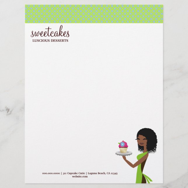 311 Cupcake Cutie Blue, Green Letterhead (Front)
