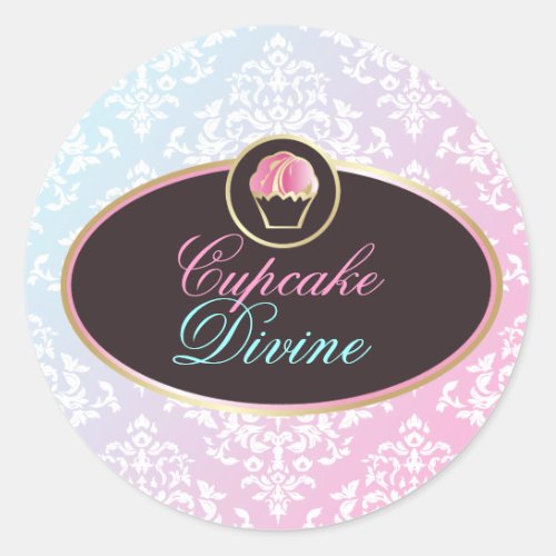 311 Cupcake Divine Dreamy Damask Sticker