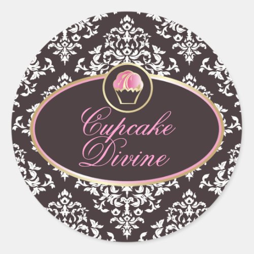 311 Cupcake Divine Solid Damask Sticker