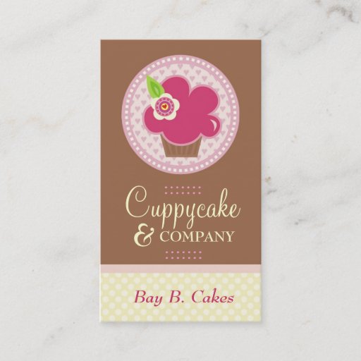 Customizable 311 CUPPYCAKE CUTIE w FLOWER BUSINESS CARD