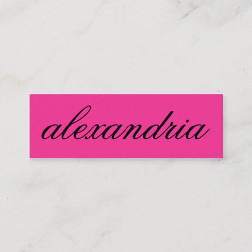 Customizable 311 Custom Name Business Card Pink