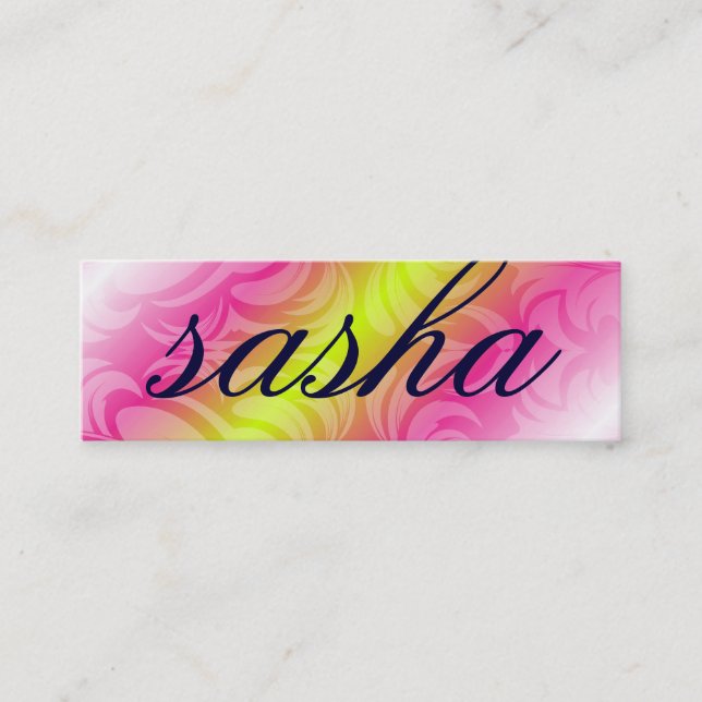311-Custom Name Business Card Pink Sugar Lime (Front)