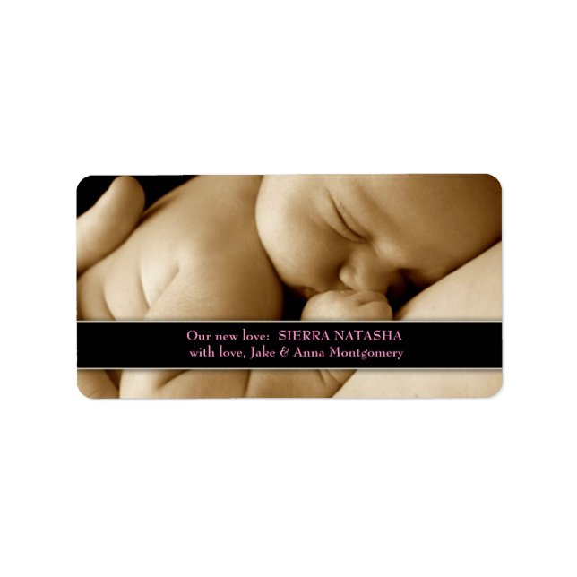 311-Customizable Baby Address Label (Front)