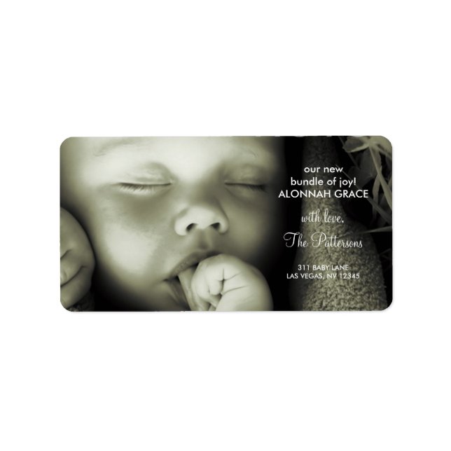 311-Customizable Baby Address Label (Front)