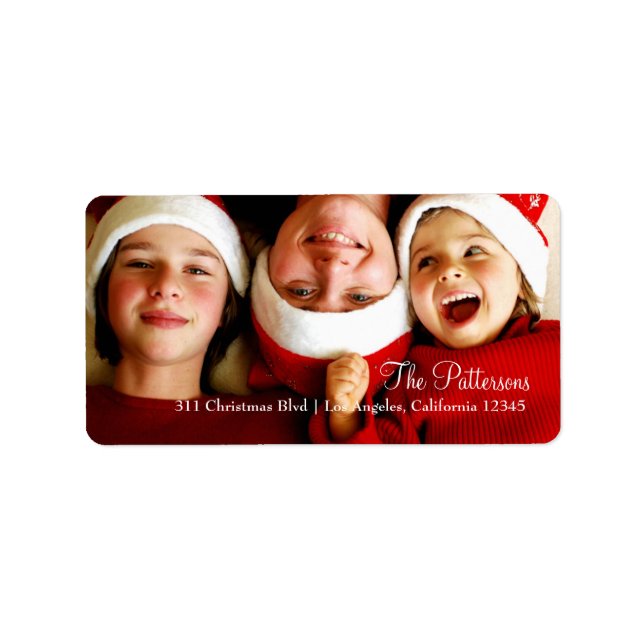 311 Customizable Christmas Photo Label (Front)