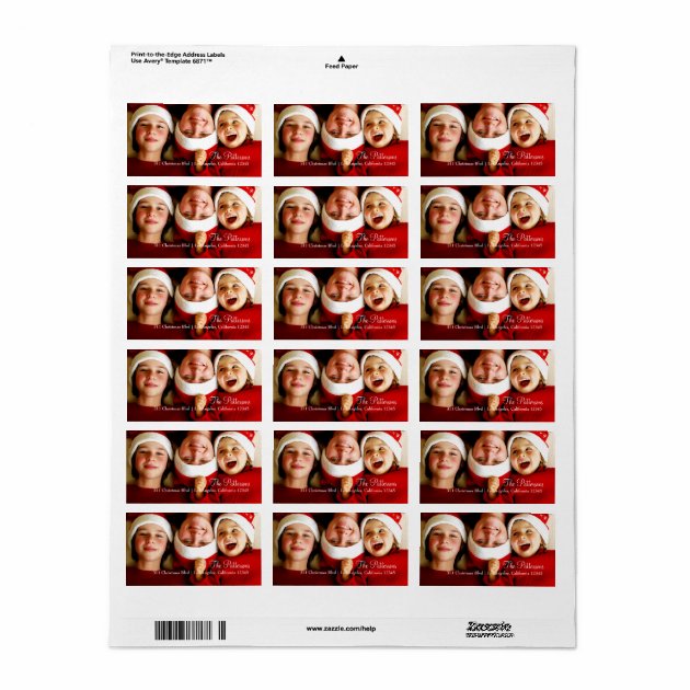 311 Customizable Christmas Photo Label