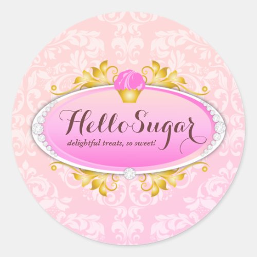 311 Customizable Hello Sugar Bakery Classic Round Sticker