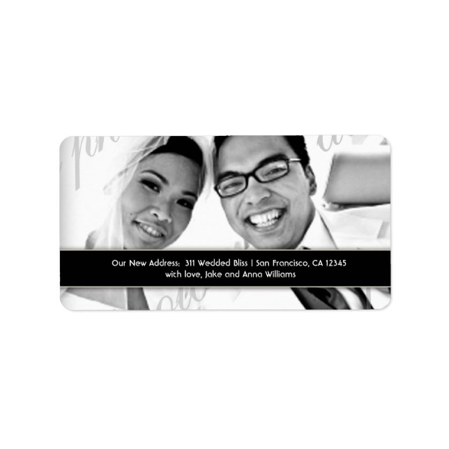 311 Customizable Mod Newlywed Address Label (Front)