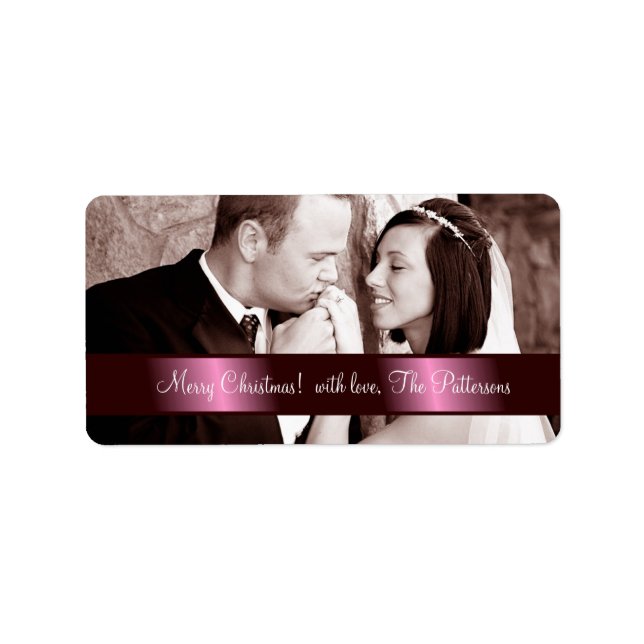 311 Customizable Newlywed Christmas Label (Front)