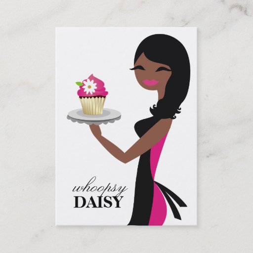 Customizable 311 Daisy the Cupcake Cutie African American Business Cards