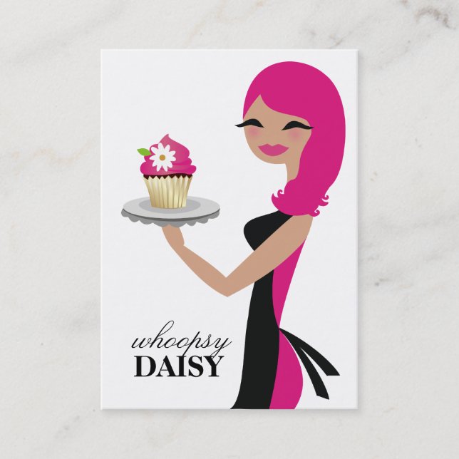 311 Daisy the Cupcake Cutie Pink Business Card (Front)