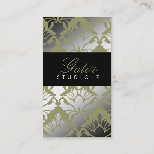 311 Damask Shimmer Alligator Business Card Templates
