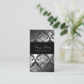 311 Damask Shimmer Gray Storm Business Card (Standing Front)