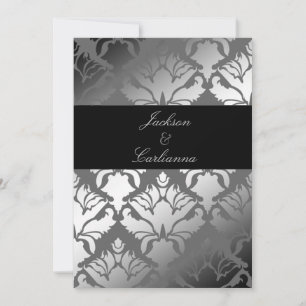 311-Damask Shimmer Gray Storm Invite
