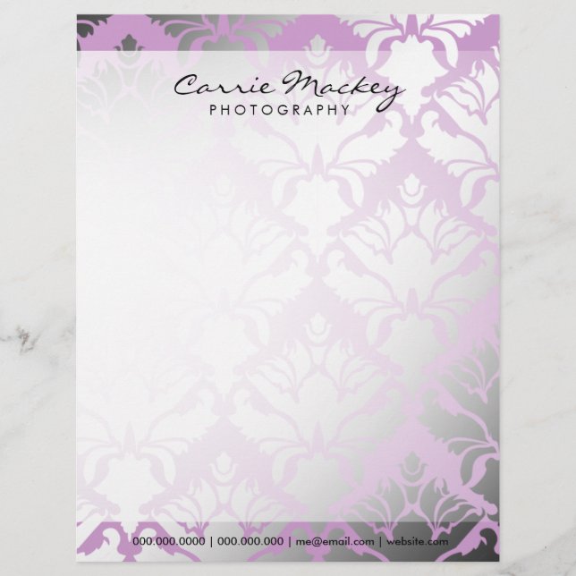 311-Damask Shimmer | Lilac Letterhead (Front)