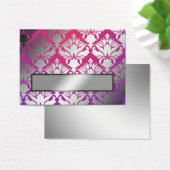 311-Damask Shimmer Purple Name Card Setting (Desk)