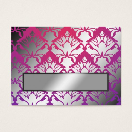 Customizable 311-Damask Shimmer Purple Name Card Setting Business Card Templates
