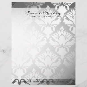 311-Damask Shimmer Silver Letterhead