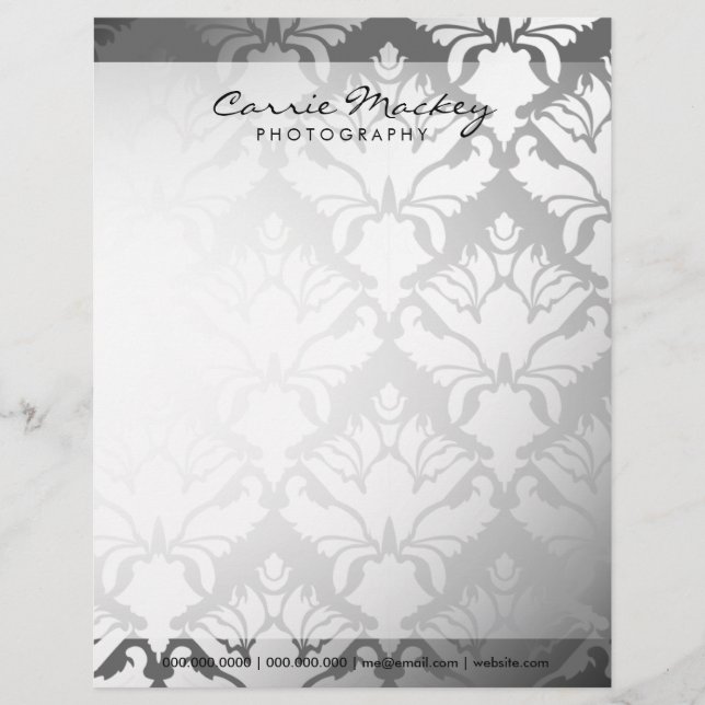 311-Damask Shimmer | Silver Letterhead (Front)