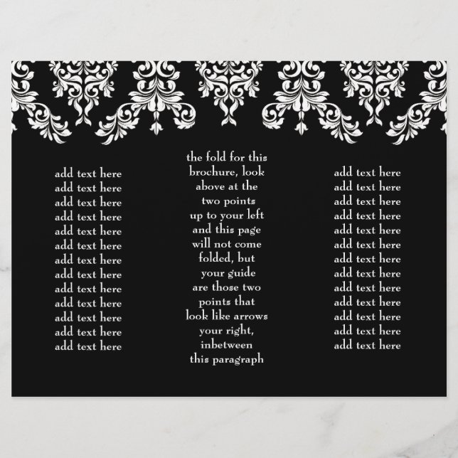 311 Dashing Damask Black Brochure (Front)