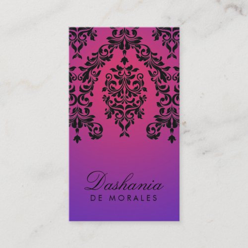 311-Dashing Damask | Purple Radiance Business Cards