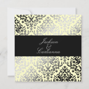 311-Dazzling Damask Buttercream Invitation