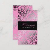 311 Dazzling Damask Flamingo Business Card (Front/Back)