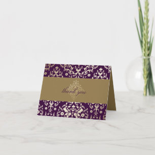 311-Dazzling Damask Gold Eggplant Thank you