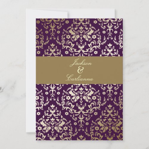311 Dazzling Damask Gold Ivory Deep Purple Announcement