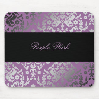 311-Dazzling Damask Purple Plush Mouse Pad