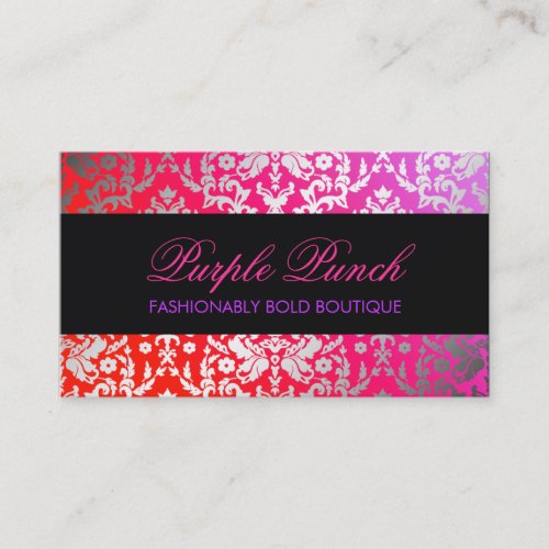 311 Dazzling Damask Purple Punch Business Card