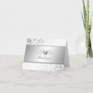 311-Dazzling Damask Silver Thank you