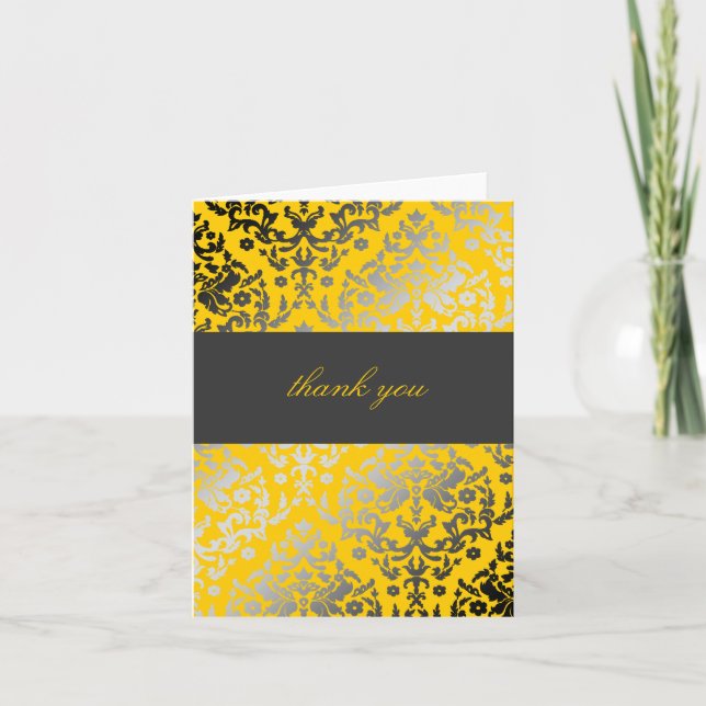 311-Dazzling Damask Thank You Yellow (Front)