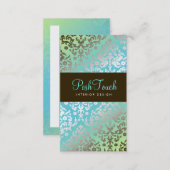 311 Dazzling Damask Turquoise & Lime Appointment Card (Front/Back)