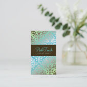 311 Dazzling Damask Turquoise & Lime Appointment Card (Standing Front)