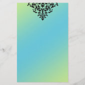 311 Dazzling Damask Turquoise & Lime Black (Back)