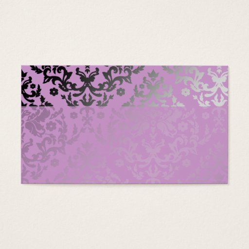 Customizable 311-Dazzling Damask Wild Purple Name Card Business Card