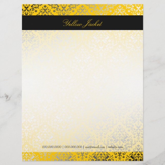 311-Dazzling Damask Yellow Jacket Letterhead (Front)