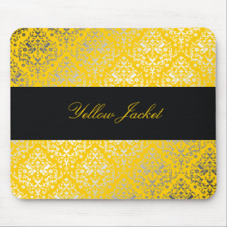 311-Dazzling Damask Yellow Jacket Mouse Pad