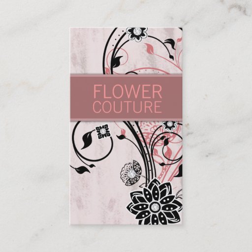 Customizable 311 Diamond Deco Flower Business Card Template
