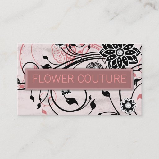 Customizable 311 Diamond Deco Flower Business Card Template