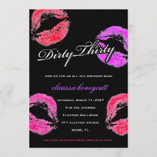 311 Dirty Thirty Birthday Party Invitation