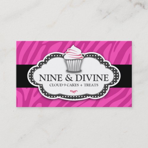 311 Divine Pink Zebra Stripes Business Cards