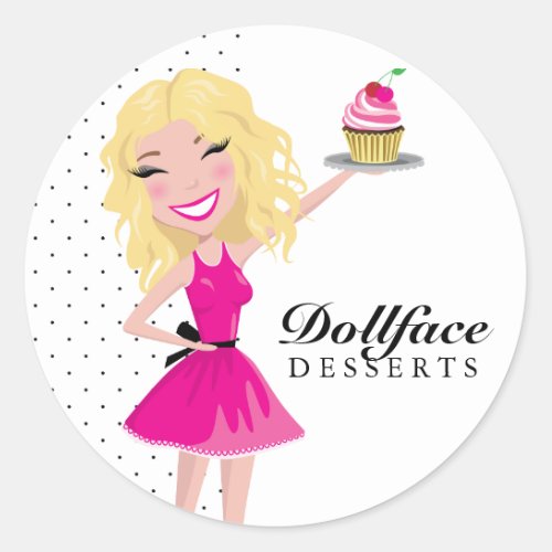 311 Dollface Desserts Blondie Classic Round Sticker