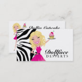 311 Dollface Desserts Blondie Zebra Business Card (Front/Back)