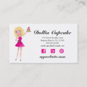 311 Dollface Desserts Blondie Zebra Business Card (Back)