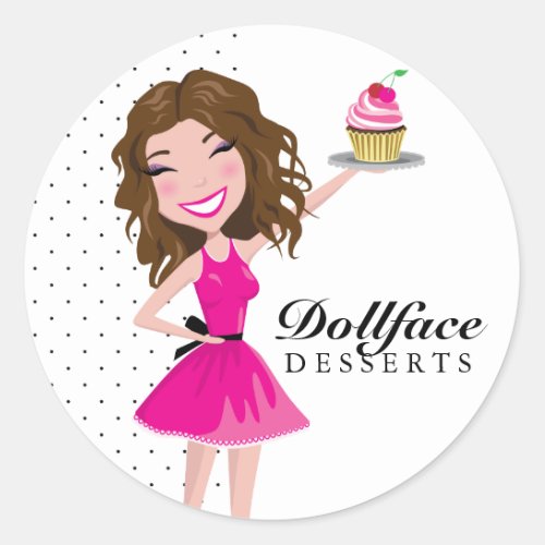 311 Dollface Desserts Brownie Classic Round Sticker